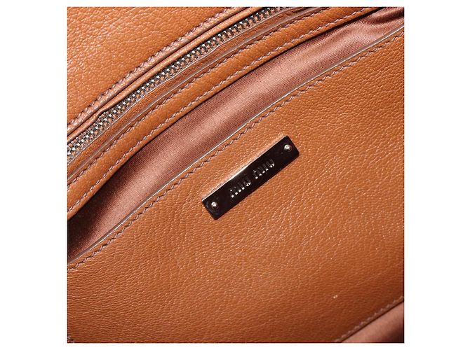 Borsa a mano Miu Miu in pelle 2way marrone argento Auth yk20891M - vista 23