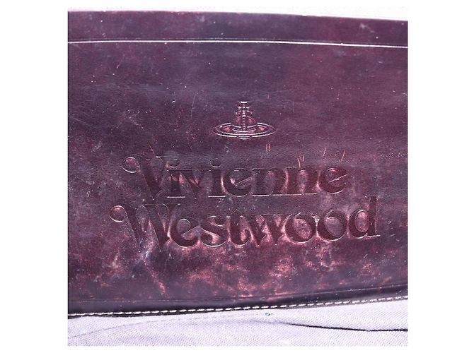 Borsa Tote Vivienne Westwood Pelle 2way Nero Argento Auth 204042 - vista 24