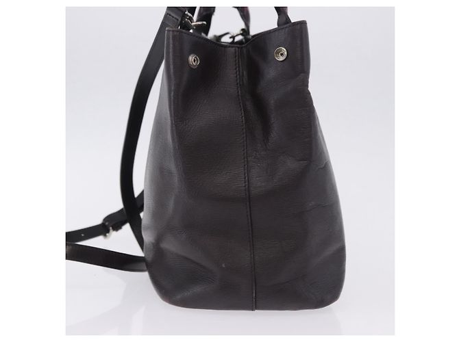 Borsa Tote Vivienne Westwood Pelle 2way Nero Argento Auth 204042 - vista 3