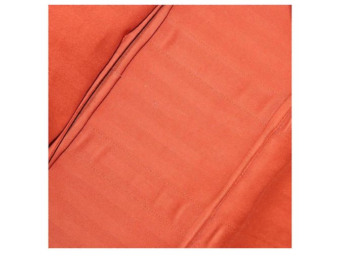 Hermès HERMES Valparaiso Handtasche Canvas Orange Silver Auth 200363V Silber - Ansicht 11