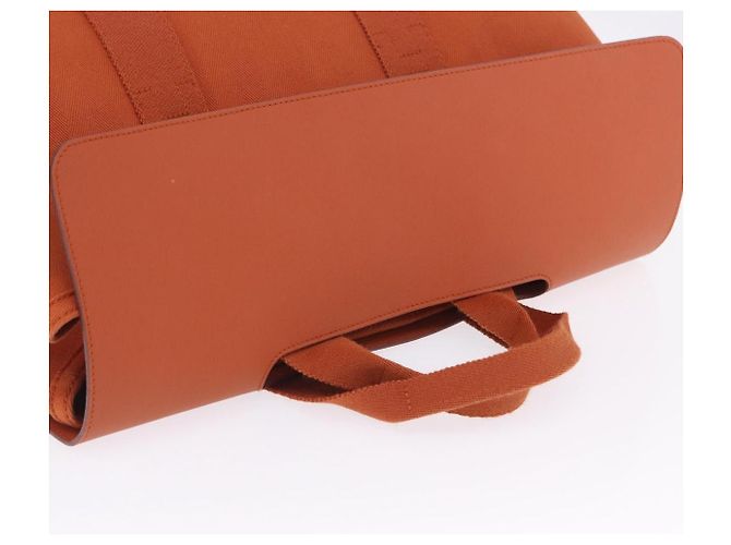 Hermès HERMES Valparaiso Handtasche Canvas Orange Silver Auth 200363V Silber - Ansicht 14