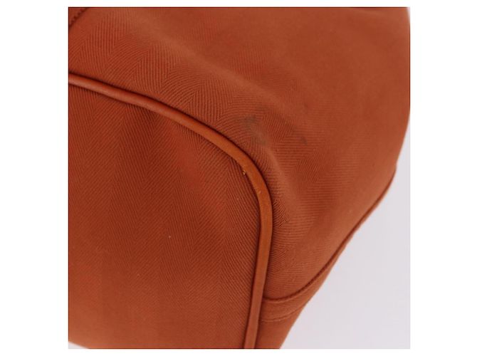 Hermès HERMES Valparaiso Handtasche Canvas Orange Silver Auth 200363V Silber - Ansicht 17