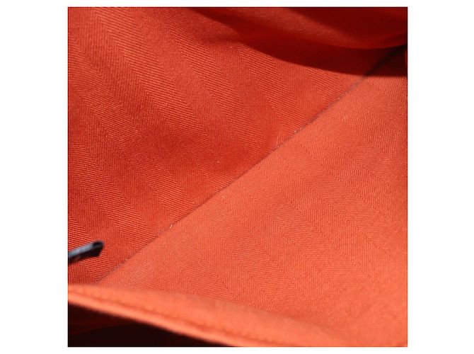 Hermès HERMES Valparaiso Handtasche Canvas Orange Silver Auth 200363V Silber - Ansicht 26