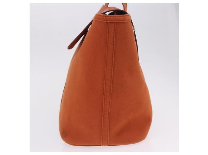 Hermès HERMES Valparaiso Handtasche Canvas Orange Silver Auth 200363V Silber - Ansicht 3