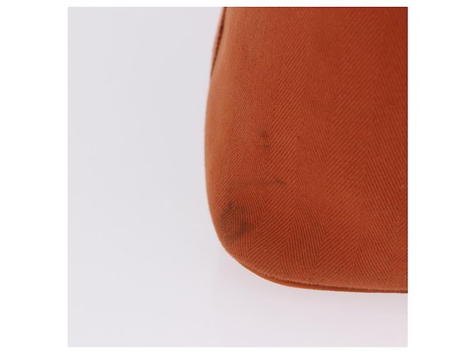 Hermès HERMES Valparaiso Handtasche Canvas Orange Silver Auth 200363V Silber - Ansicht 4