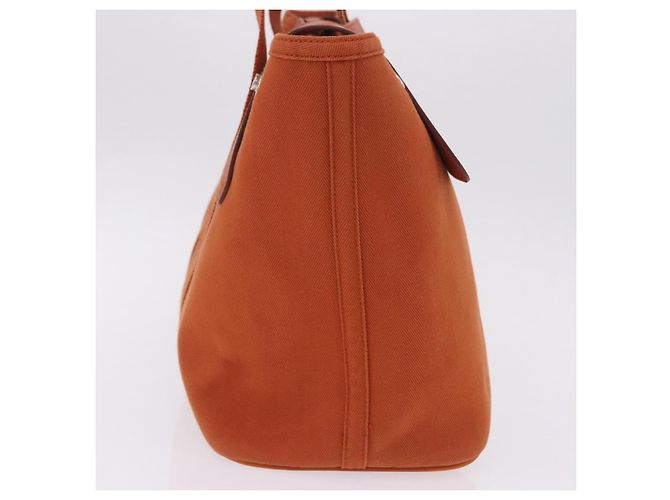 Hermès HERMES Valparaiso Handtasche Canvas Orange Silver Auth 200363V Silber - Ansicht 6
