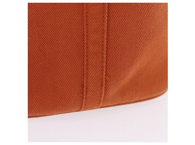Hermès HERMES Valparaiso Handtasche Canvas Orange Silver Auth 200363V Silber - Ansicht 7
