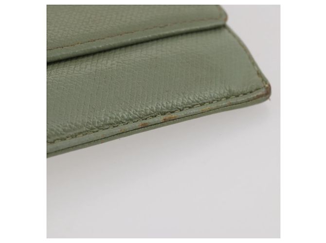 Porte-cartes CHANEL Cuir Vert Or CC Auth 204781 Doré - vue 8