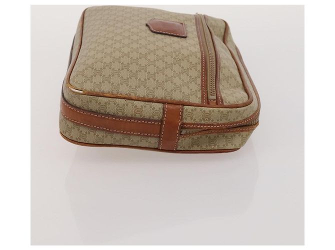 Céline Bolso de hombro CELINE Macadam Canvas PVC Leather 3 Set Brown Beige Auth 203379 Castaño - vista 12