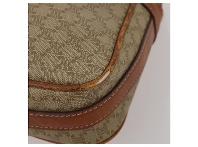 Céline Bolso de hombro CELINE Macadam Canvas PVC Leather 3 Set Brown Beige Auth 203379 Castaño - vista 15