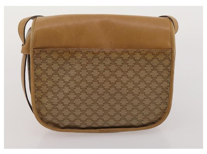 Céline Bolso de hombro CELINE Macadam Canvas PVC Leather 3 Set Brown Beige Auth 203379 Castaño - vista 18