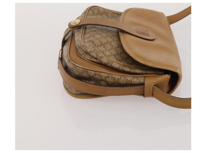 Céline Bolso de hombro CELINE Macadam Canvas PVC Leather 3 Set Brown Beige Auth 203379 Castaño - vista 19