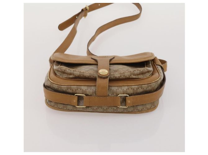 Céline Bolso de hombro CELINE Macadam Canvas PVC Leather 3 Set Brown Beige Auth 203379 Castaño - vista 22
