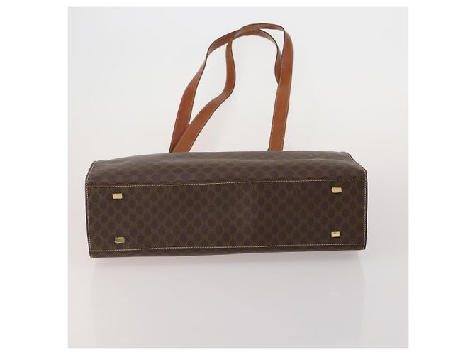 Céline Bolso de hombro CELINE Macadam Canvas PVC Leather 3 Set Brown Beige Auth 203379 Castaño - vista 8