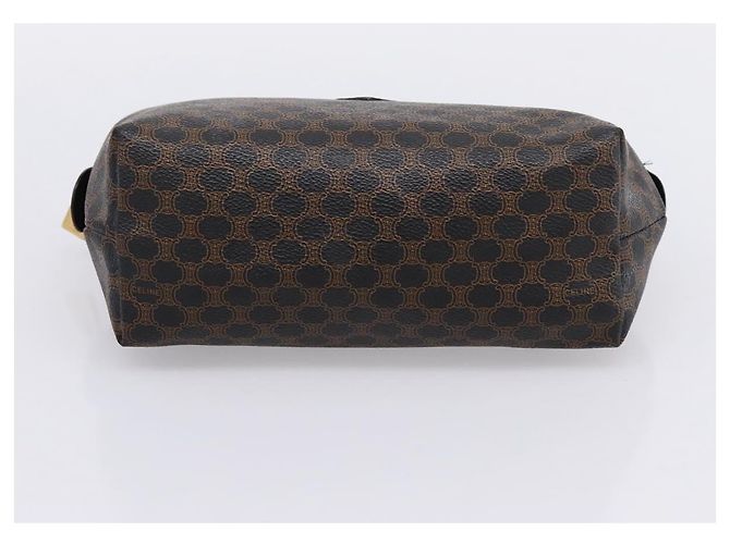 Céline CELINE Macadam Canvas Pouch PVC Leather Black Gold Tone Auth am12663V - view 6