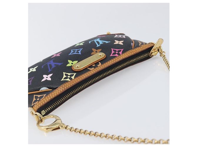 LOUIS VUITTON Monogram Multicolor Pochette Mila MM Black M60097 LV Auth 204383V - view 6