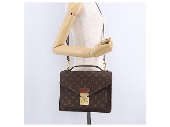 Bolsa de mão LOUIS VUITTON Monogram Monceau 28 M51185 LV Auth 205153V Monograma - vista 36