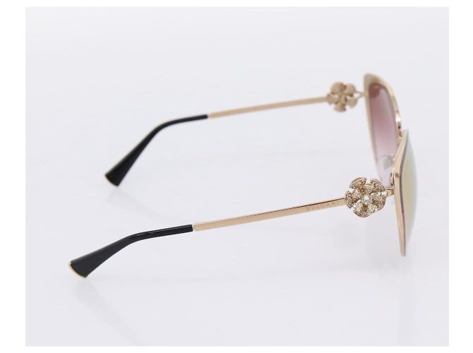 Bulgari BVLGARI Sunglasses Metal Gold Black Auth BA15547V Golden - view 3