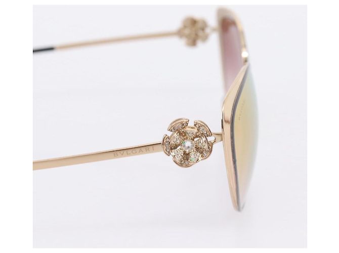 Bulgari BVLGARI Sunglasses Metal Gold Black Auth BA15547V Golden - view 4