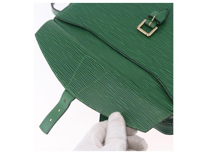 Bolsa de Ombro LOUIS VUITTON Epi Jeune Fille MM Verde M52154 LV Auth 202611 - vista 30