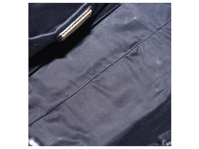 Borsa a mano Miu Miu in pelle 2way nera tono oro Auth 167594SAM Nero - vista 10