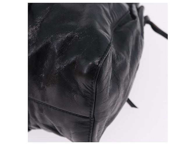 Borsa a mano Miu Miu in pelle 2way nera tono oro Auth 167594SAM Nero - vista 16
