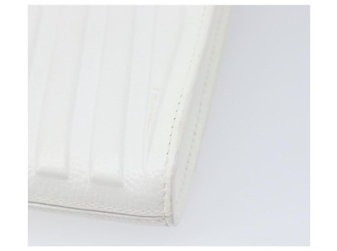 BALENCIAGA Handy-Halter Tasche Leder Weiß Silber 693544 Auth 203426V - Ansicht 17