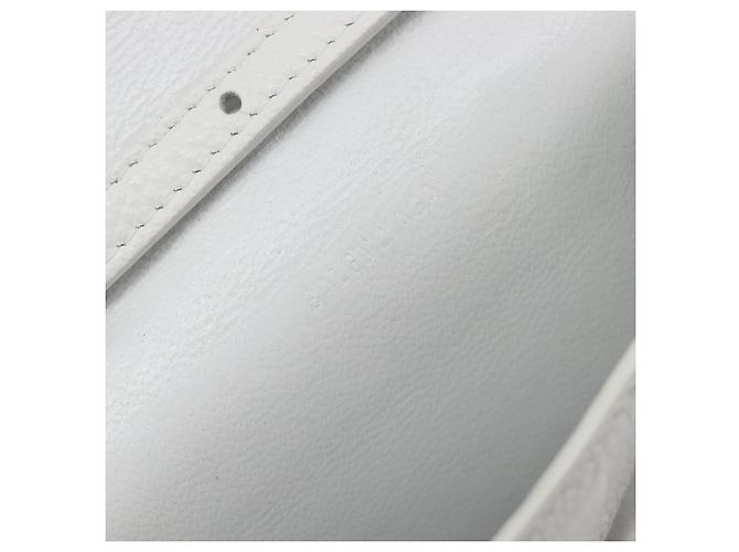 BALENCIAGA Handy-Halter Tasche Leder Weiß Silber 693544 Auth 203426V - Ansicht 21