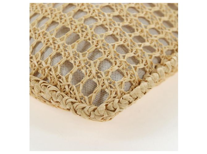 Borsa a Mano Miu Miu Ivy Canvas 2way Beige Gold Auth 200777SAM D'oro - vista 18