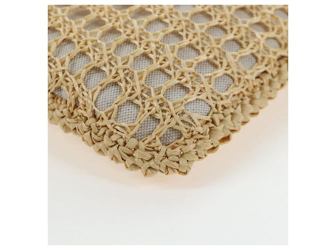 Borsa a Mano Miu Miu Ivy Canvas 2way Beige Gold Auth 200777SAM D'oro - vista 20
