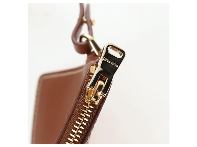 Borsa a Mano Miu Miu Ivy Canvas 2way Beige Gold Auth 200777SAM D'oro - vista 27