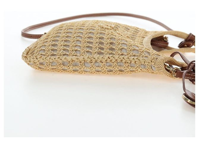 Borsa a Mano Miu Miu Ivy Canvas 2way Beige Gold Auth 200777SAM D'oro - vista 4