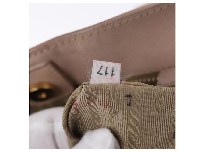 Borsa a mano PRADA Galleria Safiano Pink Gold Auth 204365 Rosa D'oro - vista 12