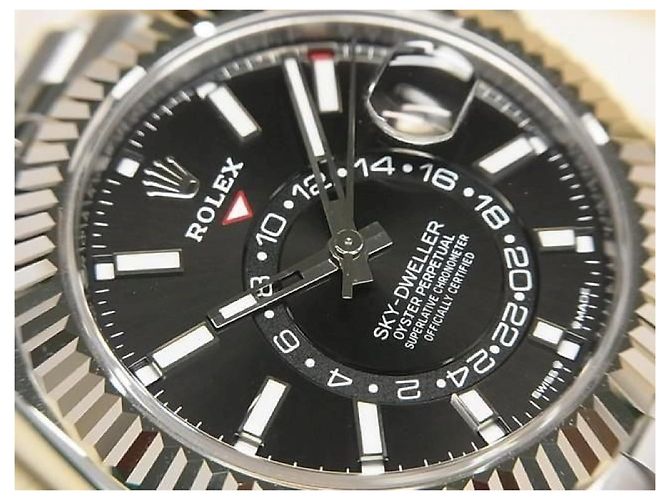 ROLEX Sky-Dweller black 336934 Jubilee Bracelet Specification unused Mens Argento - vista 3