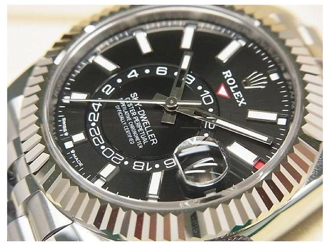 ROLEX Sky-Dweller black 336934 Jubilee Bracelet Specification unused Mens Argento - vista 4