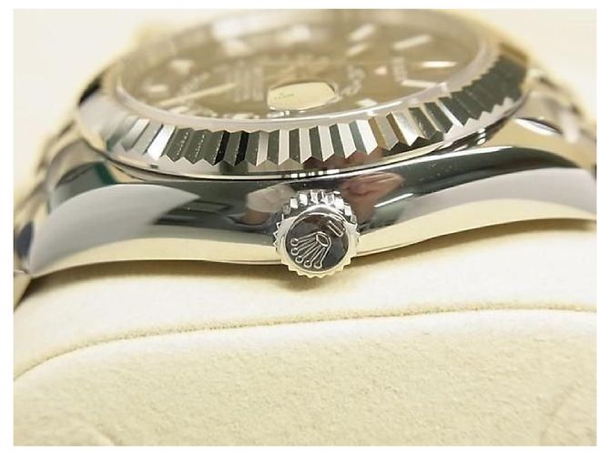 ROLEX Sky-Dweller black 336934 Jubilee Bracelet Specification unused Mens Argento - vista 9