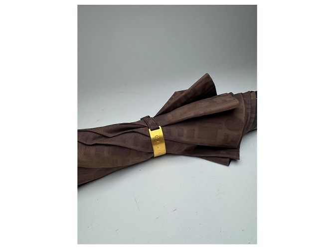 Céline Ombrello Vintage Celine Monogram Brown Marrone - vista 3