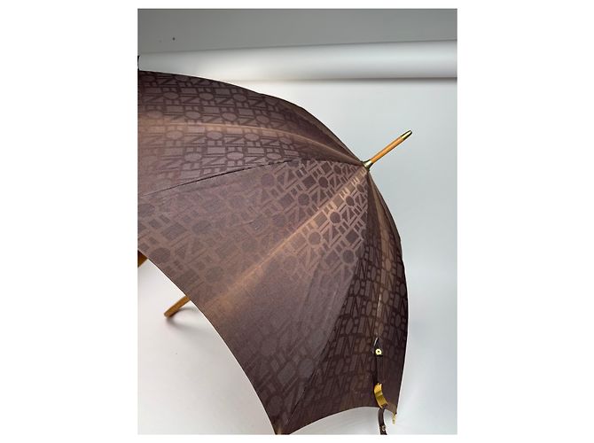 Céline Ombrello Vintage Celine Monogram Brown Marrone - vista 7