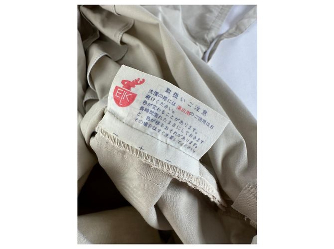 Vintage Issey Miyake Kleid mit Gürtel ca. Ende der 1980er Jahre Hellbeige L - Ansicht 11