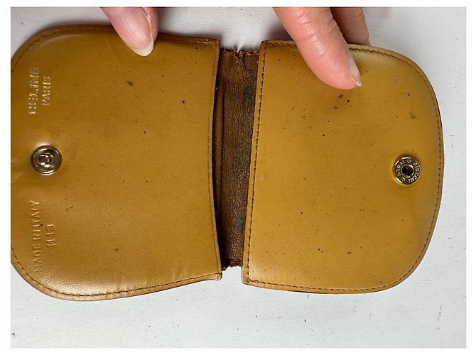Céline Vintage Celine Macadam Canvas Bifold Wallet Ende der 1980er Brown Tan Braun - Ansicht 3