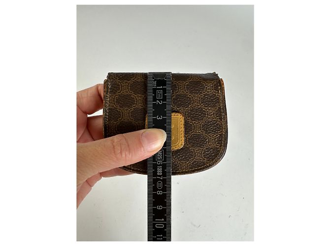 Céline Vintage Celine Macadam Canvas Bifold Wallet Ende der 1980er Brown Tan Braun - Ansicht 6