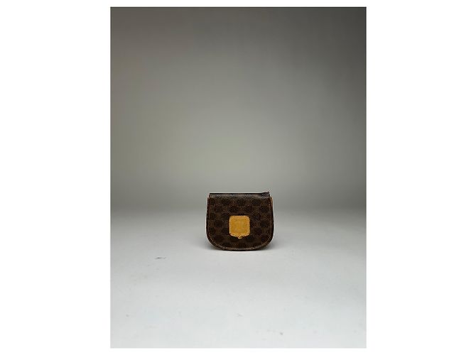 Céline Vintage Celine Macadam Canvas Bifold Wallet Ende der 1980er Brown Tan Braun - Ansicht 8