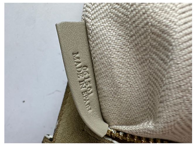 Clutch con zip Vintage Loewe effetto scamosciato c. fine anni 2000 Beige - vista 7