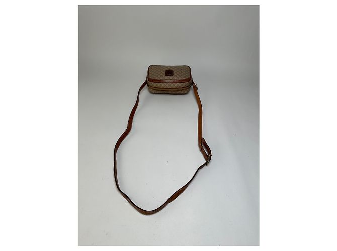 Céline Vintage Celine Macadam Canvas Crossbody Bag Ende der 1980er Jahre Beige Brown - Ansicht 8