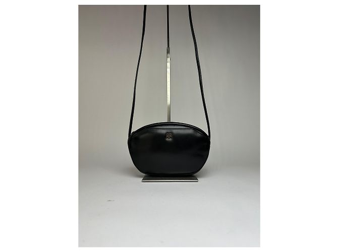 Vintage Givenchy 4G Logo Schultertasche mit Klappe c. 1980s Black Gold Schwarz - Ansicht 14