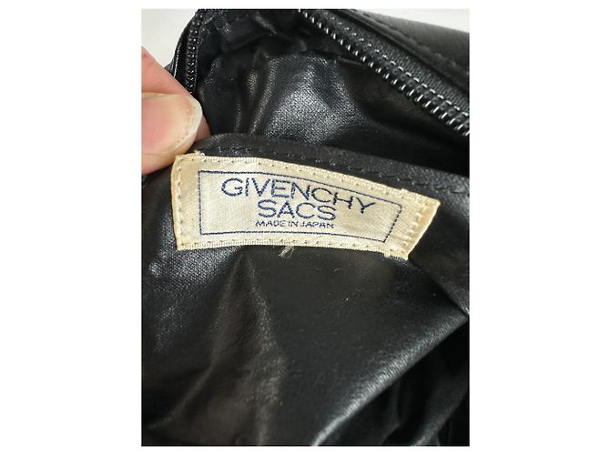 Vintage Givenchy 4G Logo Schultertasche mit Klappe c. 1980s Black Gold Schwarz - Ansicht 5