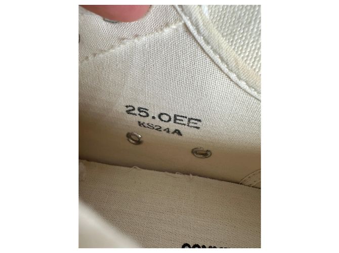 Vintage Comme Des Garcons Men's Homme Canvas Sneaker c. Ende der 2000er Off-White EU41 Weiß - Ansicht 10
