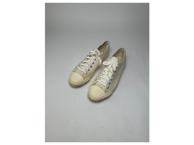Vintage Comme Des Garcons Men's Homme Canvas Sneaker c. Ende der 2000er Off-White EU41 Weiß - Ansicht 5