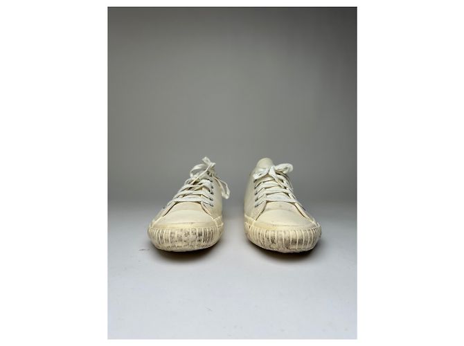 Vintage Comme Des Garcons Men's Homme Canvas Sneaker c. Ende der 2000er Off-White EU41 Weiß - Ansicht 6