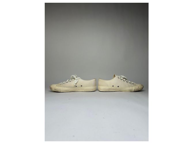 Vintage Comme Des Garcons Men's Homme Canvas Sneaker c. Ende der 2000er Off-White EU41 Weiß - Ansicht 7